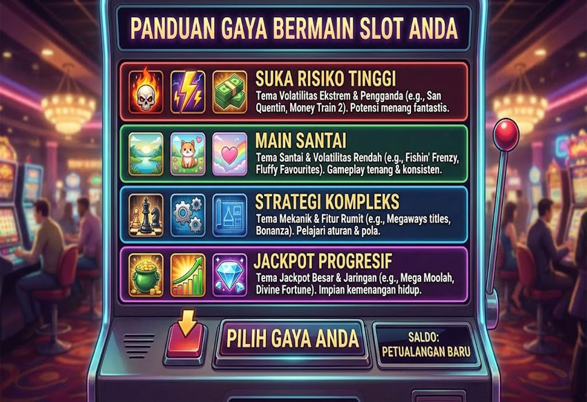 Tips Memilih Slot Sesuai Kepribadian Pemain